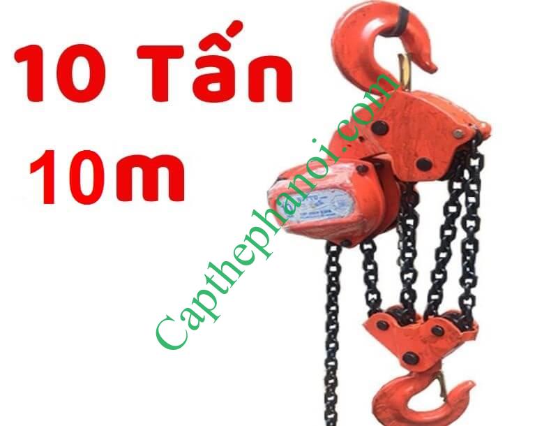 Pa lăng xích kéo tay nitto 10 tấn 10 mét 1 pa lang xich keo tay nitto 10 tan 5m 1