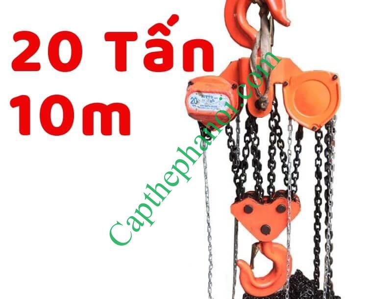 Pa lăng xích kéo tay Nitto 20 tấn 10 mét 1 pa lang xich keo tay nitto 20 tan 10m 1
